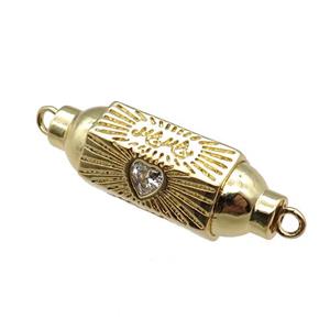 copper capsule hexagon connector, gold plated, approx 10-30mm
