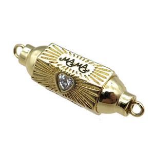 copper capsule hexagon connector, MAMA, gold plated, approx 10-30mm