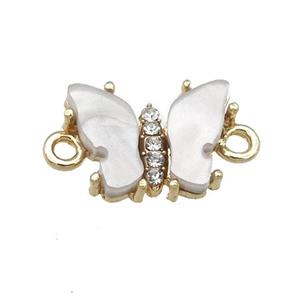 gray Resin Butterfly Connector, gold plated, approx 11-15mm