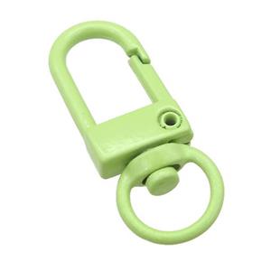 Alloy Carabiner Clasp with olive Lacquered Fired, approx 12-33mm