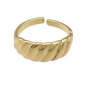 copper Ring, gold plated, approx 7mm, 17mm dia