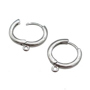 copper Hoop Earring Accessories, platinum plated, approx 14mm