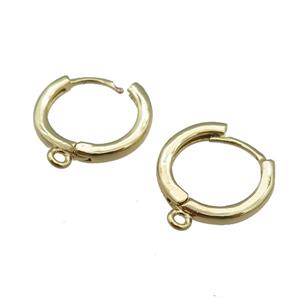 copper Hoop Earring Accessories, gold plated, approx 14mm