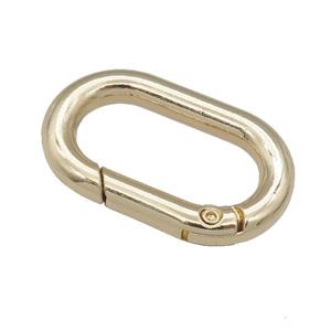 copper carabiner clasp, gold plated, approx 20-35mm, 5mm thickness