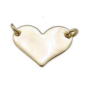 copper Heart pendant, gold plated, approx 15-20mm