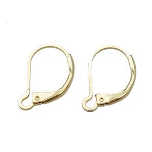 copper Latchback Earring, gold plated, approx 11-17mm