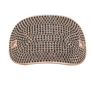 copper oval connector pave black zircon, rose gold, approx 26-38mm