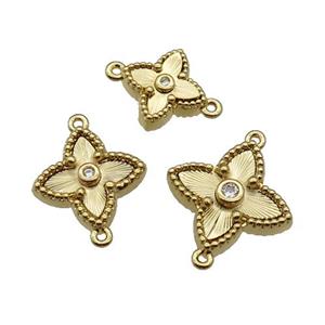 copper star connector, gold plated, approx 12.5mm