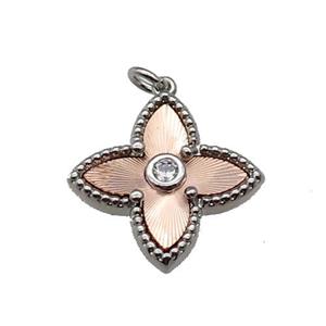 copper star pendant, rose gold, approx 18mm