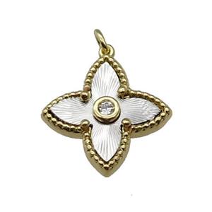 copper star pendant, platinum plated, approx 18mm