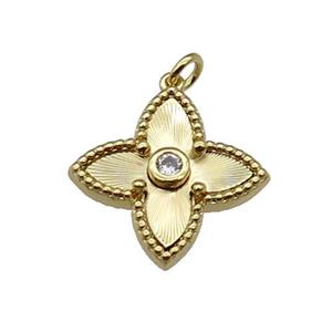 copper star pendant, gold plated, approx 18mm