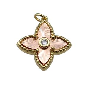 copper star pendant, rose gold, approx 18mm