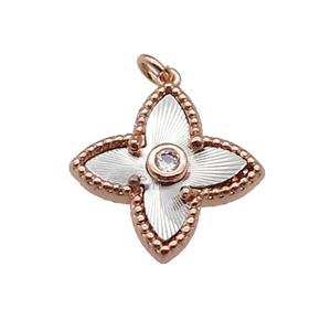 copper star pendant, platinum plated, approx 18mm
