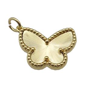 copper Butterfly pendant, gold plated, approx 14-18mm