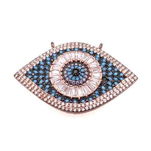 copper Eye pendant pave zircon, rose gold, approx 25-40mm