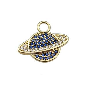 copper earth pendant pave zircon, gold plated, approx 11-18mm