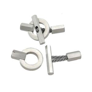 raw Stainless Steel CordEnd Clasp, approx 5-20mm, 20mm, 4mm hole