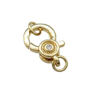 Copper Lobster Clasp Gold Plated, approx 10-13.5mm