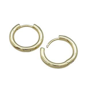 Copper Latchback Earring Gold Plated, approx 16mm dia