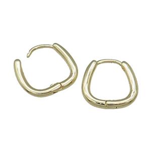 Copper Latchback Earring Gold Plated, approx 13.5mm