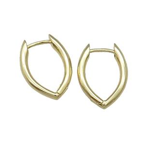 Copper Latchback Earring Gold Plated, approx 12-17.5mm