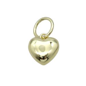 Copper Heart Pendant Gold Plated, approx 13mm