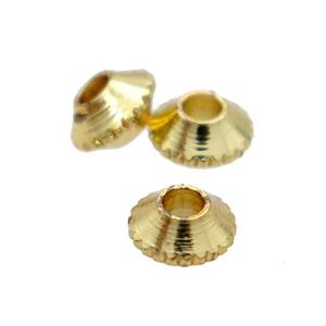 Copper Bicone Spacer Beads 18K Gold Plated, approx 4mm