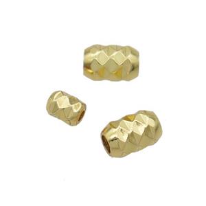 Copper Tube Beads 18K Gold Plated, approx 3x4mm