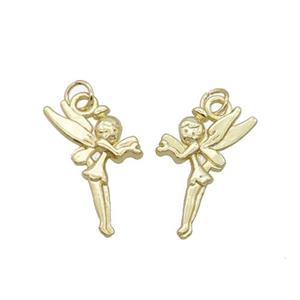 Alloy Fairy Pendant 18K Gold Plated, approx 16-24mm