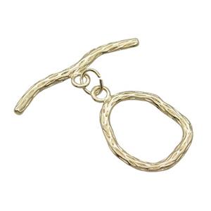 Copper Toggle Clasp Unfade 18K Gold Plated, approx 25-30mm, 48mm
