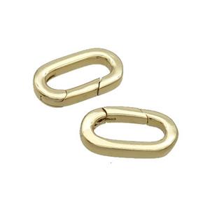 Copper Carabiner Clasp Gold Plated, approx 8-14m