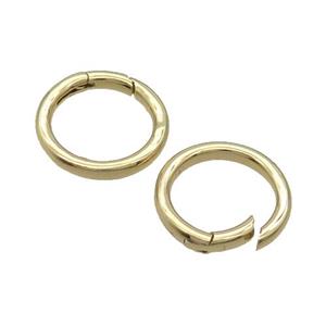 Copper Carabiner Clasp Circle Gold Plated, approx 20mm