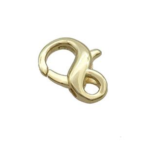 Copper Lobster Clasp Gold Plated, approx 11-15mm