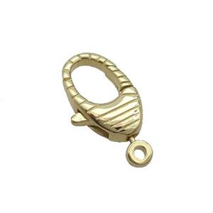Copper Lobster Clasp Gold Plated, approx 10-19mm