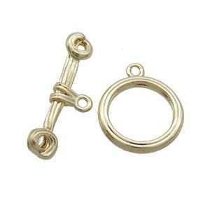 Copper Toggle Clasp Gold Plated, approx 14mm, 22mm length