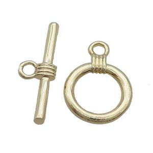 Copper Toggle Clasp Gold Plated, approx 14mm, 23mm length