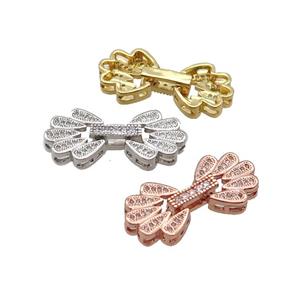 Copper Clasp Pave Zircon Mixed, approx 13-28mm