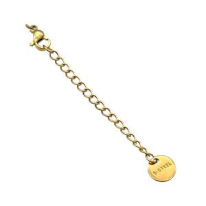 Stainless Steel Necklace Extender Gold Plated, approx 8mm, 10mm, 50cm length