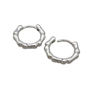 Copper Hoop Earring Platinum Plated, approx 15mm