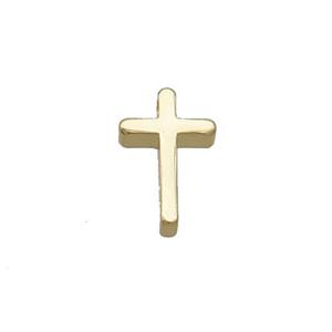 Copper Cross Pendant Gold Plated, approx 8-13mm