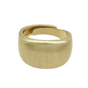 Copper Ring Adjustable Gold Plated, approx 12mm, 18mm dia