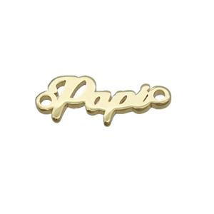 Copper Papi Connector Letter Gold Plated, approx 15mm