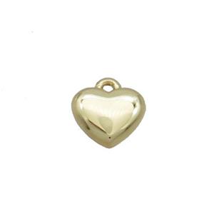 Copper Heart Pendant Gold Plated, approx 5.5mm