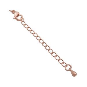 Copper Necklace Extender Chain Rose Gold, approx 50mm length