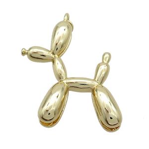 Copper Dog Charms Pendant Gold Plated, approx 32-35mm