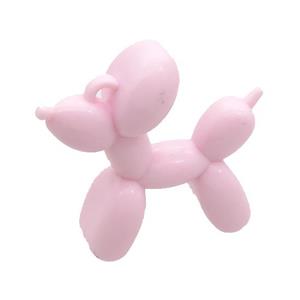 Lt.pink Resin Dog Pendant, approx 42mm
