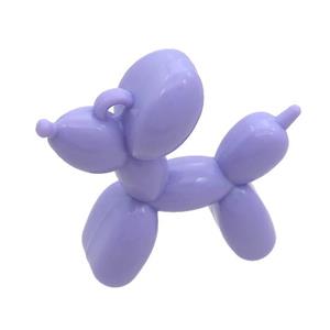 Lavender Resin Dog Pendant, approx 42mm