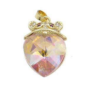 Copper Mouse Pendant Pave Crystal Glass Zircon Gold Plated, approx 18mm, 18-25mm
