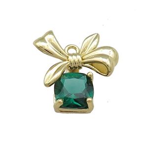 Christmas Gift Charms Gold Pendant Pave Zircon Gold Plated, approx 7-16mm