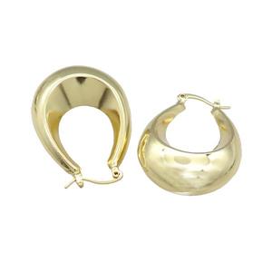 Copper Latchback Earrings Gold Plated, approx 13mm, 27-40mm